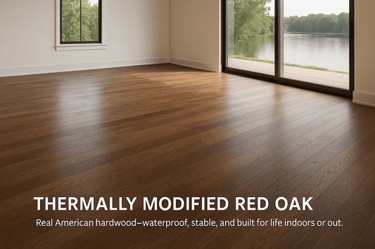 Waterproof thermally modified  Red Oak flooring — room scene