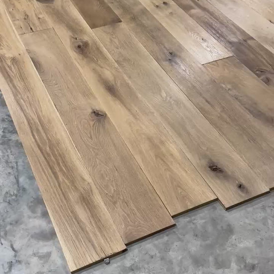 waterproof thermally modified white oak flooring-character grade