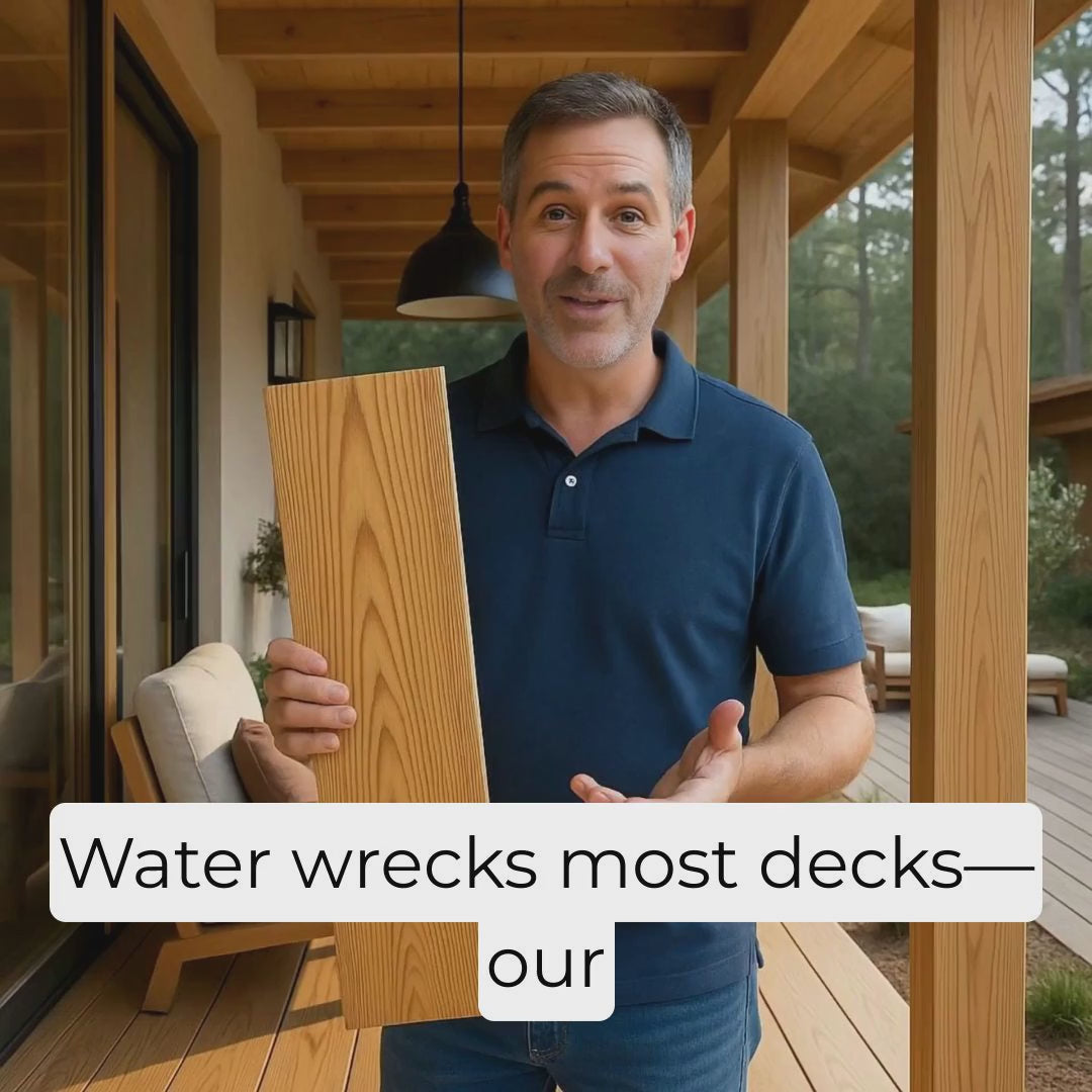 waterproof Thermally modified Cypress decking — explainer video