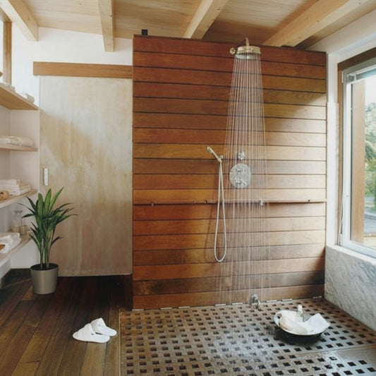 Solid wood shower